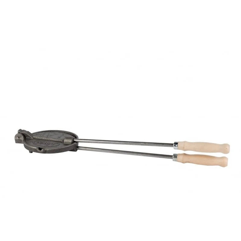 Presa din fonta pentru slanina (picurator), cu manere de lemn
